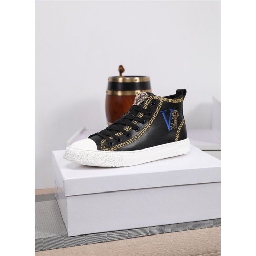 Replica Versace High Tops Shoes For Men #818992 $82.00 USD for Wholesale