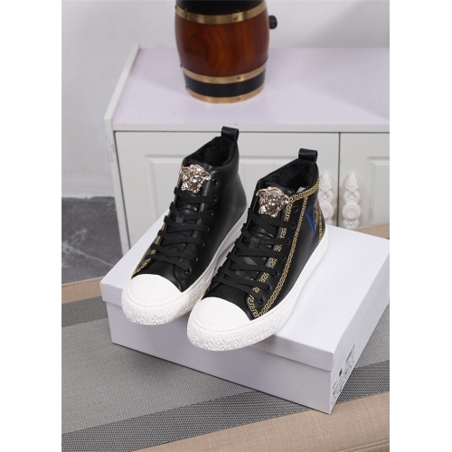 Replica Versace High Tops Shoes For Men #818992 $82.00 USD for Wholesale