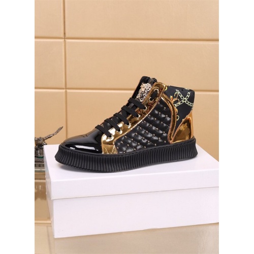 Replica Versace High Tops Shoes For Men #819025 $80.00 USD for Wholesale