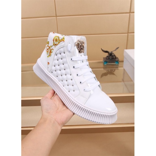 Replica Versace High Tops Shoes For Men #819026 $80.00 USD for Wholesale