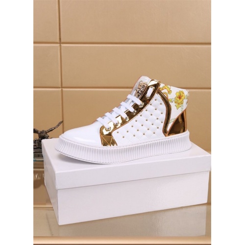Replica Versace High Tops Shoes For Men #819027 $80.00 USD for Wholesale