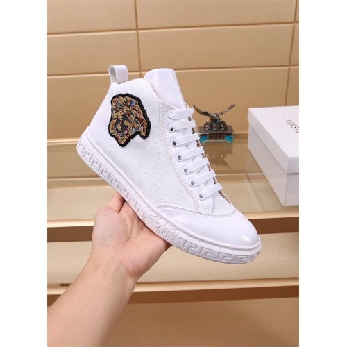 Replica Versace High Tops Shoes For Men #819031 $82.00 USD for Wholesale