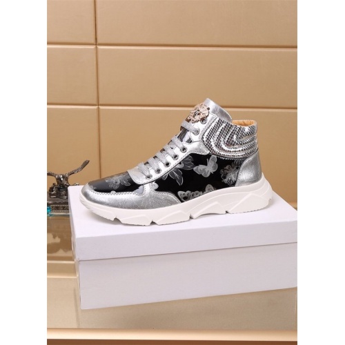 Replica Versace High Tops Shoes For Men #819033 $82.00 USD for Wholesale