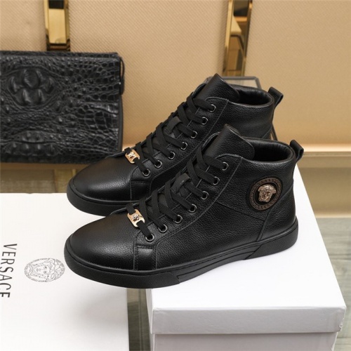 Replica Versace High Tops Shoes For Men #819074 $85.00 USD for Wholesale