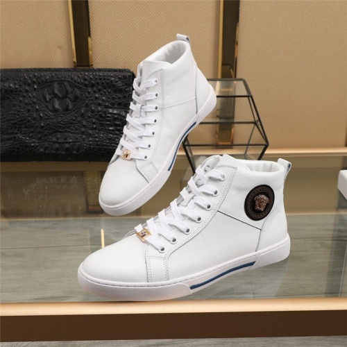 Versace High Tops Shoes For Men #819075 $85.00 USD, Wholesale Replica Versace High Tops Shoes