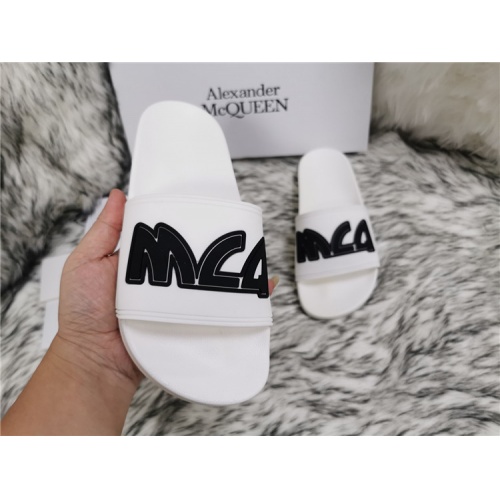Replica Alexander McQueen Slippers For Men #819165 $45.00 USD for Wholesale