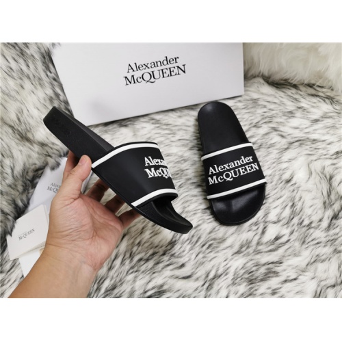 Replica Alexander McQueen Slippers For Men #819166 $45.00 USD for Wholesale