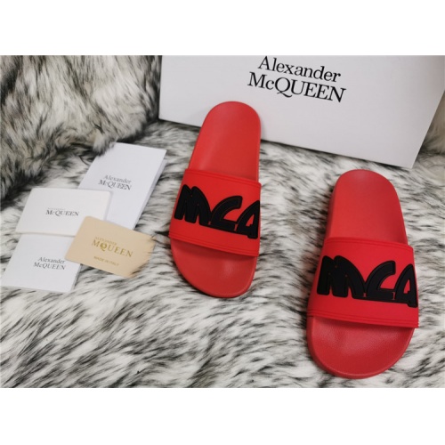 Replica Alexander McQueen Slippers For Men #819174 $45.00 USD for Wholesale