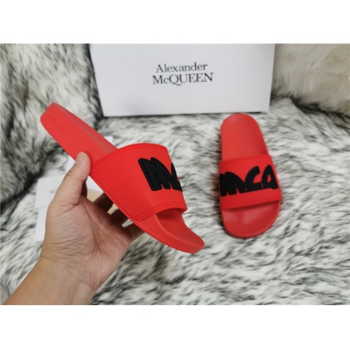Replica Alexander McQueen Slippers For Men #819174 $45.00 USD for Wholesale