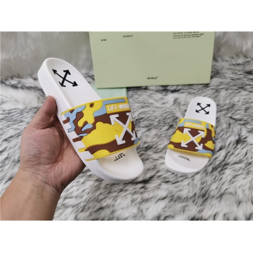 Replica Off-White Slippers For Men #819189 $45.00 USD for Wholesale