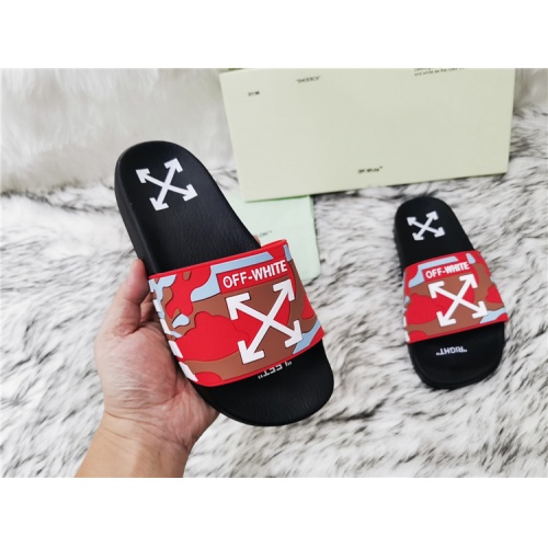 Replica Off-White Slippers For Men #819194 $45.00 USD for Wholesale