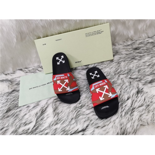 Replica Off-White Slippers For Men #819194 $45.00 USD for Wholesale