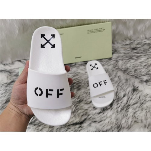 Replica Off-White Slippers For Men #819196 $45.00 USD for Wholesale