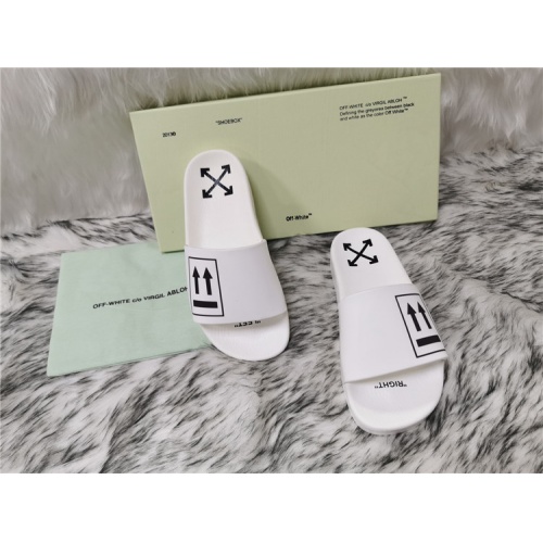 Replica Off-White Slippers For Men #819197 $45.00 USD for Wholesale