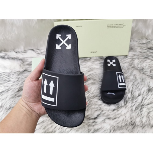 Replica Off-White Slippers For Men #819198 $45.00 USD for Wholesale