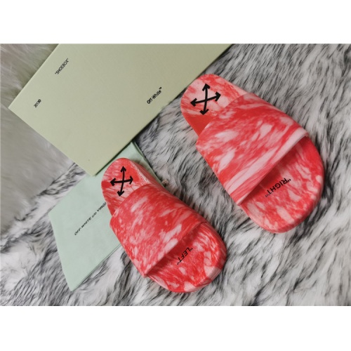 Replica Off-White Slippers For Men #819216 $48.00 USD for Wholesale