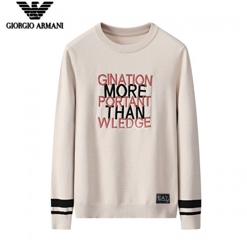 Armani Sweaters Long Sleeved For Men #819311 $42.00 USD, Wholesale Replica Armani Sweaters