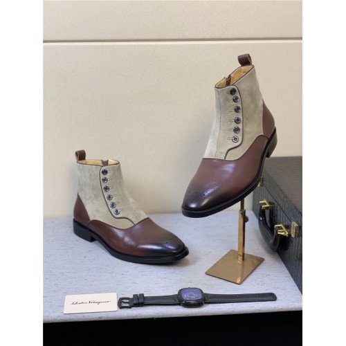 Replica Salvatore Ferragamo Boots For Men #819396 $88.00 USD for Wholesale