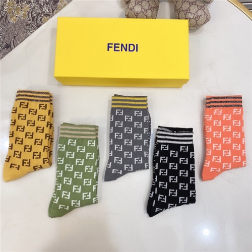 Replica Fendi Socks #819726 $32.00 USD for Wholesale
