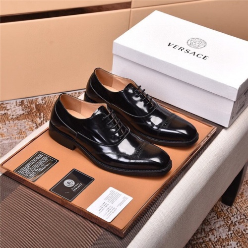 Versace Leather Shoes For Men #820039 $105.00 USD, Wholesale Replica Versace Leather Shoes