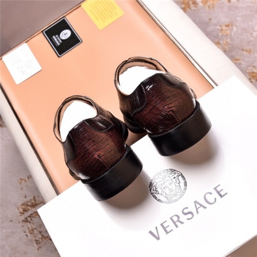 Replica Versace Leather Shoes For Men #820042 $105.00 USD for Wholesale