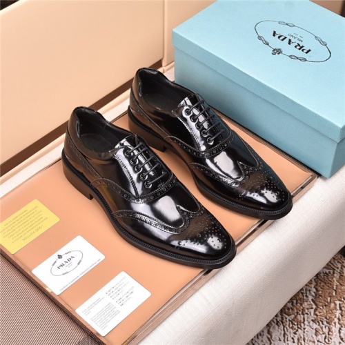 Prada Leather Shoes For Men #820044 $98.00 USD, Wholesale Replica Prada Leather Shoes