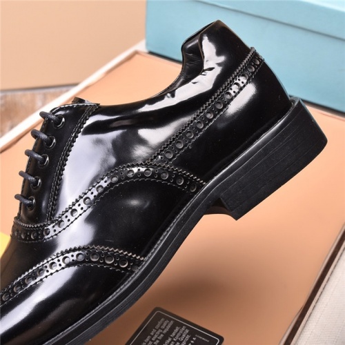 Replica Prada Leather Shoes For Men #820044 $98.00 USD for Wholesale