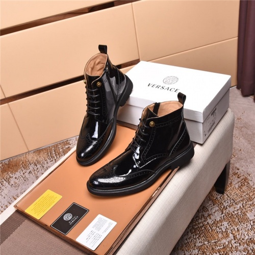 Replica Versace Boots For Men #820058 $122.00 USD for Wholesale