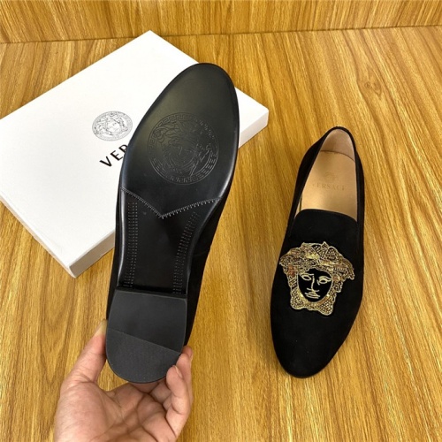 Replica Versace Leather Shoes For Men #820073 $72.00 USD for Wholesale