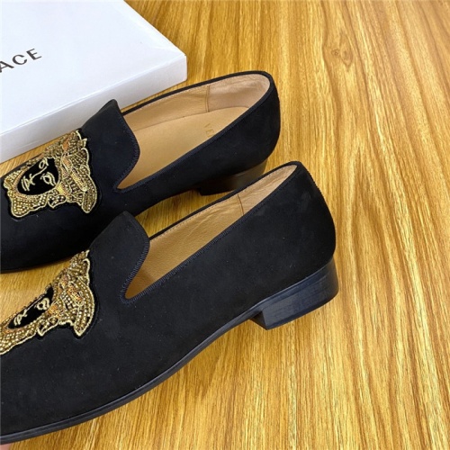 Replica Versace Leather Shoes For Men #820073 $72.00 USD for Wholesale