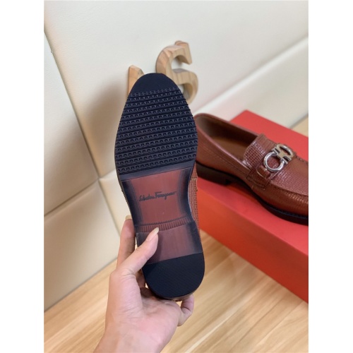 Replica Salvatore Ferragamo Leather Shoes For Men #820078 $82.00 USD for Wholesale
