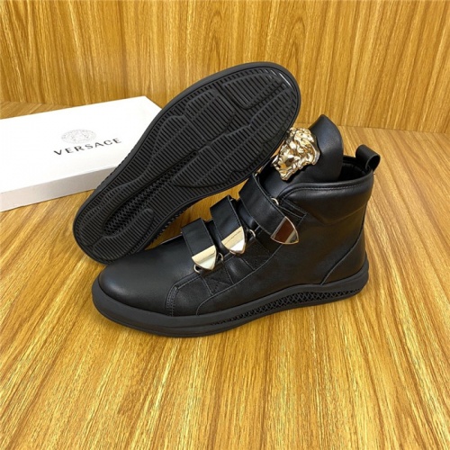 Replica Versace High Tops Shoes For Men #820081 $88.00 USD for Wholesale