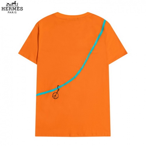 Replica Hermes T-Shirts Short Sleeved For Men #820245 $29.00 USD for Wholesale