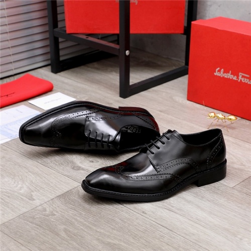 Replica Salvatore Ferragamo Leather Shoes For Men #820695 $80.00 USD for Wholesale