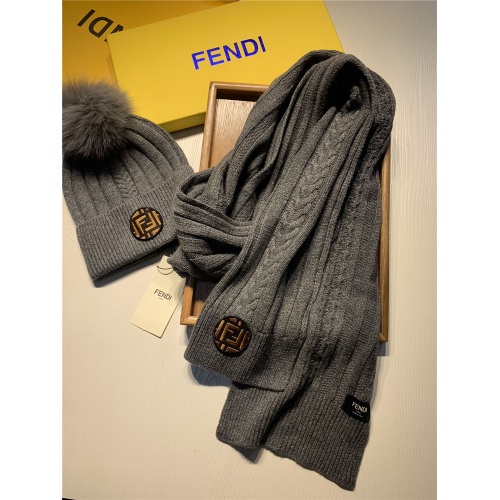 Replica Fendi Scarf & Hat Set #820799 $56.00 USD for Wholesale