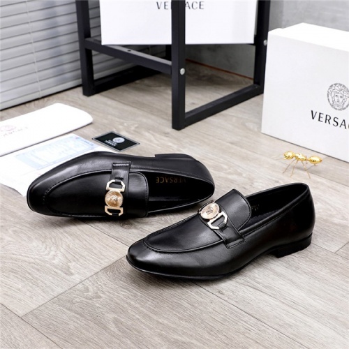 Replica Versace Leather Shoes For Men #821048 $80.00 USD for Wholesale