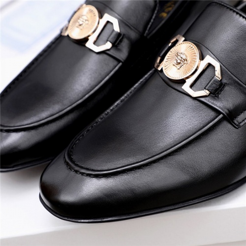Replica Versace Leather Shoes For Men #821048 $80.00 USD for Wholesale