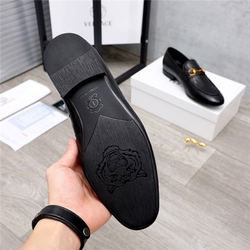 Replica Versace Leather Shoes For Men #821049 $80.00 USD for Wholesale