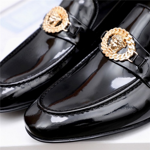 Replica Versace Leather Shoes For Men #821050 $80.00 USD for Wholesale
