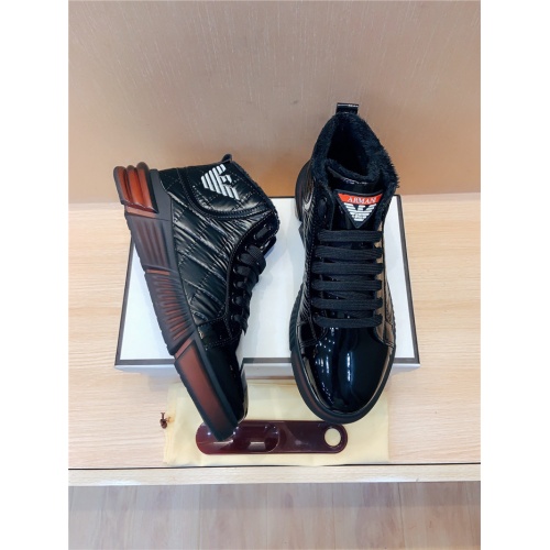 Armani High Tops Shoes For Men #821063 $76.00 USD, Wholesale Replica Armani High Tops Shoes