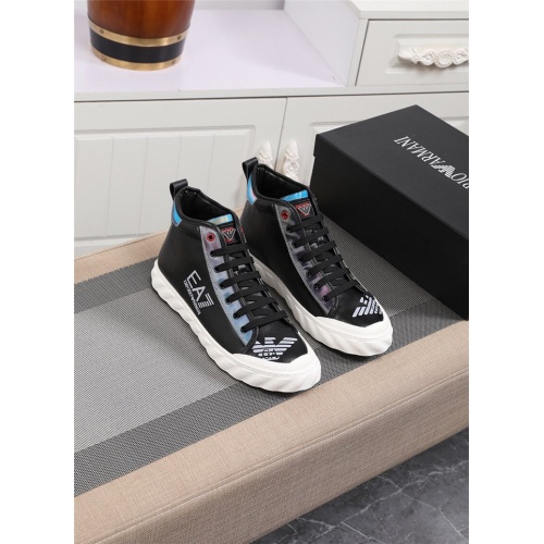 Replica Armani High Tops Shoes For Men #821064 $82.00 USD for Wholesale