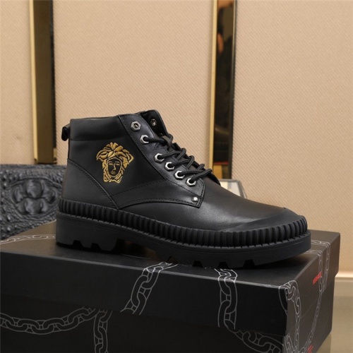 Replica Versace Boots For Men #821112 $98.00 USD for Wholesale