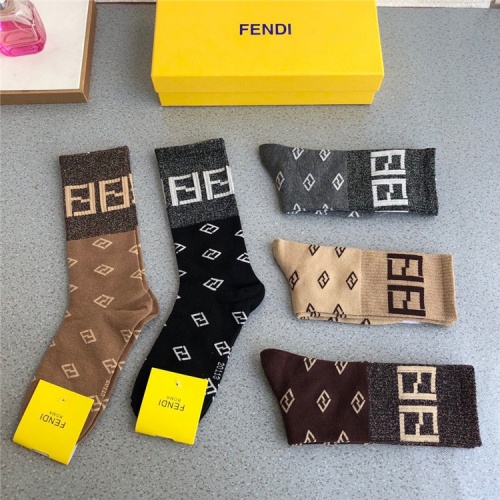 Replica Fendi Socks #821360 $30.00 USD for Wholesale