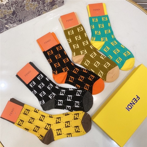 Replica Fendi Socks #821394 $28.00 USD for Wholesale