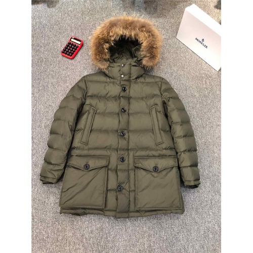 Moncler Down Feather Coat Long Sleeved For Men #821576 $211.00 USD, Wholesale Replica Moncler Down Feather Coat