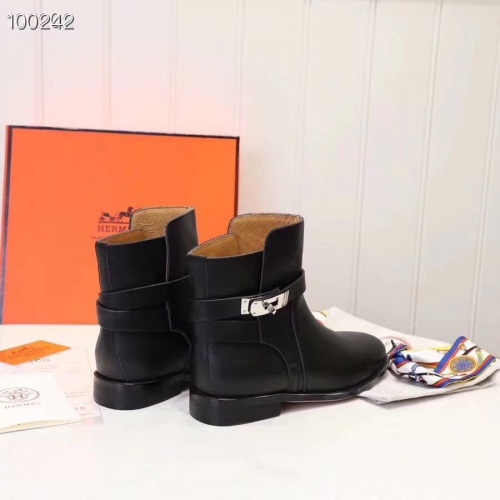 Replica Hermes Boots For Women #821596 $98.00 USD for Wholesale