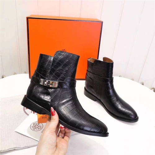 Replica Hermes Boots For Women #821600 $102.00 USD for Wholesale