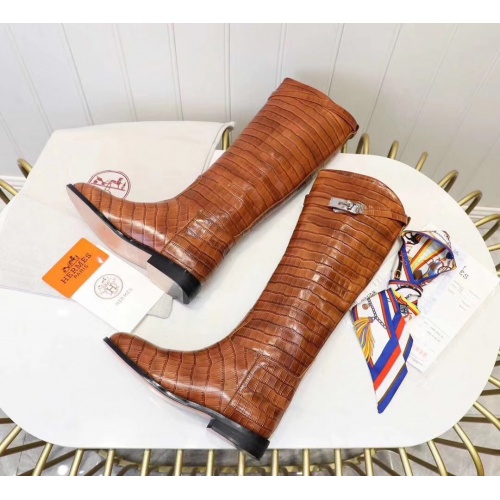 Replica Hermes Boots For Women #821604 $115.00 USD for Wholesale