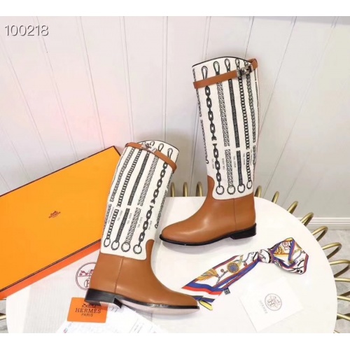 Replica Hermes Boots For Women #821606 $115.00 USD for Wholesale