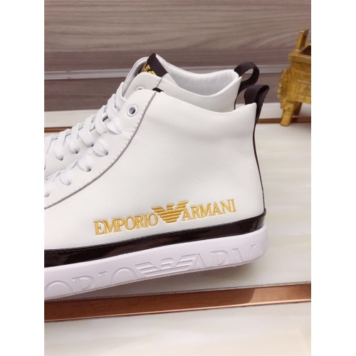 Replica Armani High Tops Shoes For Men #822066 $82.00 USD for Wholesale